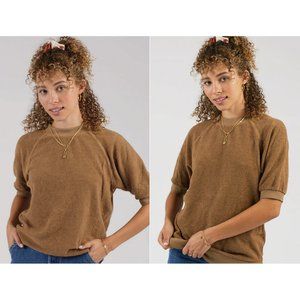 Jungmaven Short Sleeve Raglan Sherpa Fleece Sweatshirt